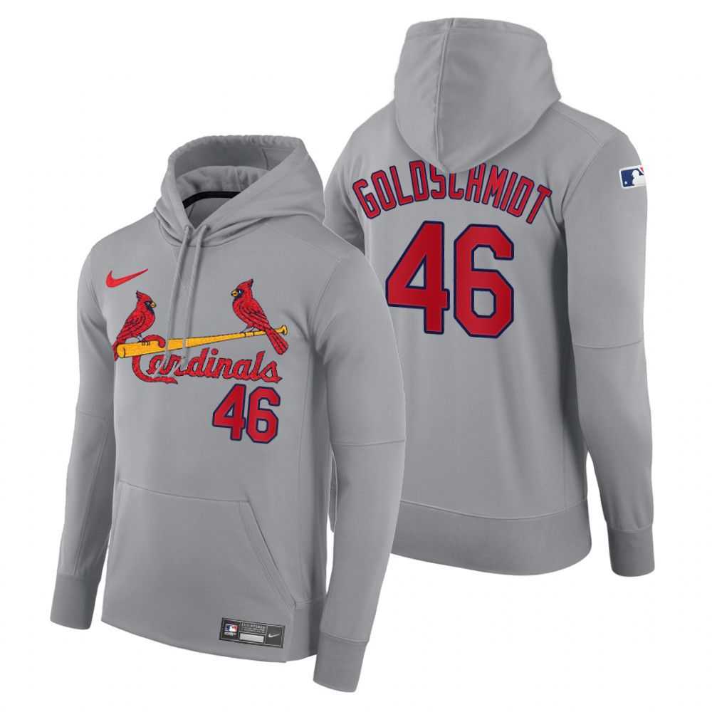 Men St.Louis Cardinals 46 Goloschmidt gray road hoodie 2021 MLB Nike Jerseys Men St.Louis Cardinals 46 Goloschmidt gray road hoodie 2021 MLB Nike Jerseys
